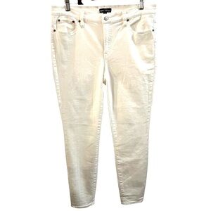 J CREW MERCANTILE JEANS, 32 x 28, Off-White (Cream) 5 Pocket Skinny Jeans, NEW.